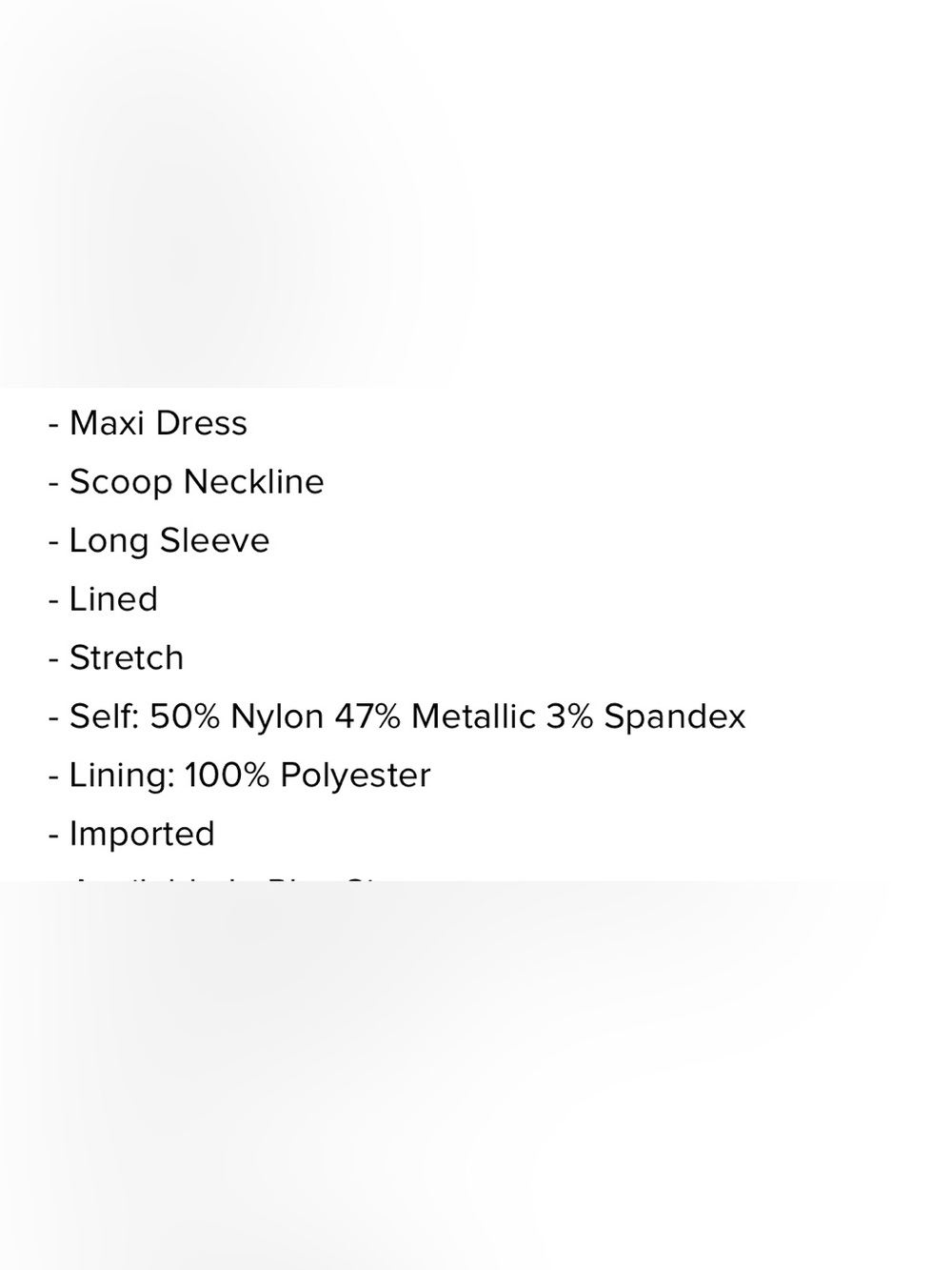 FASHION NOVA Maddie metallic maxi dress - Picture 9 of 9